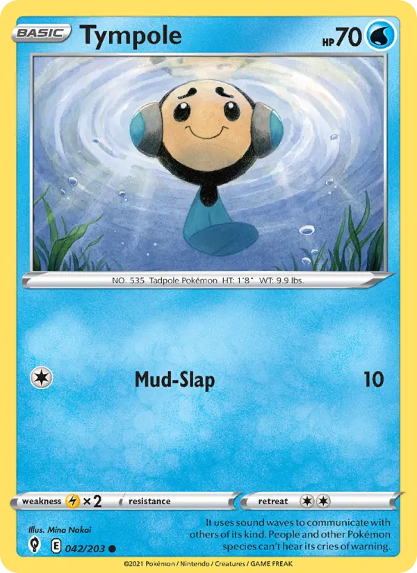Tympole Common Pokemon card #42 from Evolving Skies