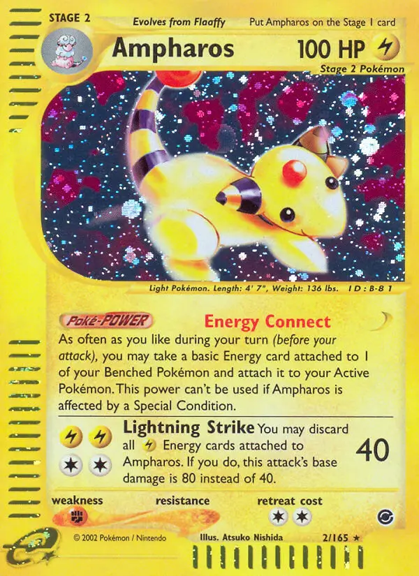 Ampharos Rare Pokemon card #2 from Expedition Base Set