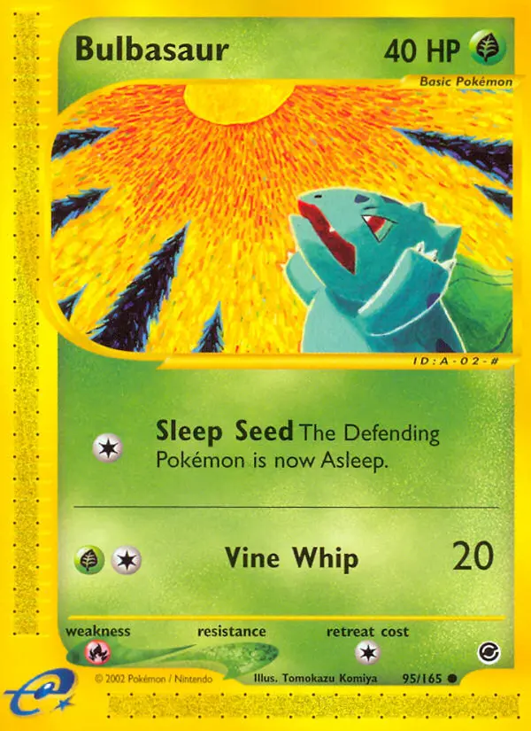 Bulbasaur Common Pokemon card #95 from Expedition Base Set