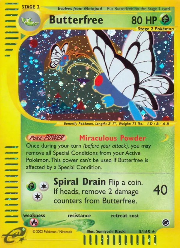 Butterfree Rare Pokemon card #5 from Expedition Base Set