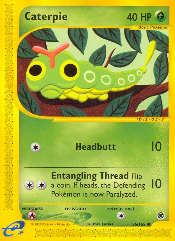 Caterpie Common Pokemon card #96 from Expedition Base Set