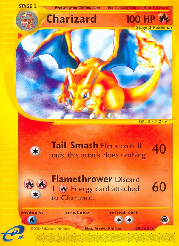Charizard Rare Pokemon card #39 from Expedition Base Set
