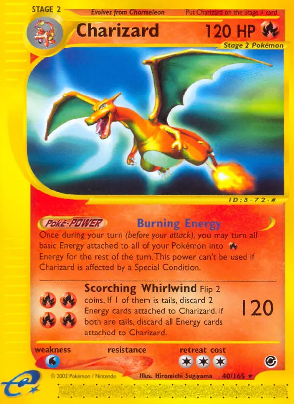Charizard Rare Pokemon card #40 from Expedition Base Set
