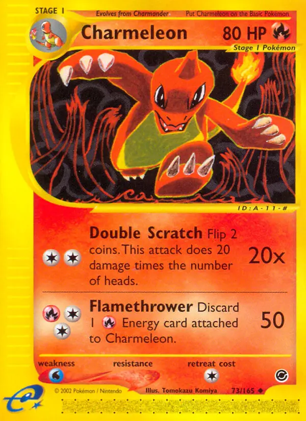 Charmeleon Uncommon Pokemon card #73 from Expedition Base Set