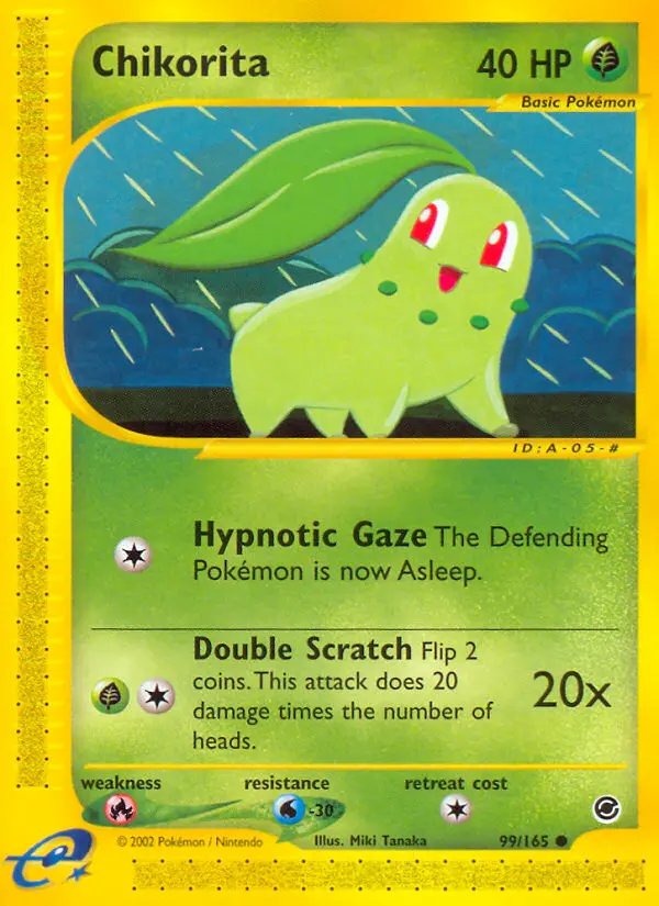 Chikorita Common Pokemon card #99 from Expedition Base Set