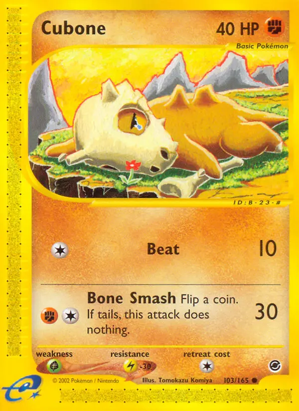 Cubone Common Pokemon card #103 from Expedition Base Set