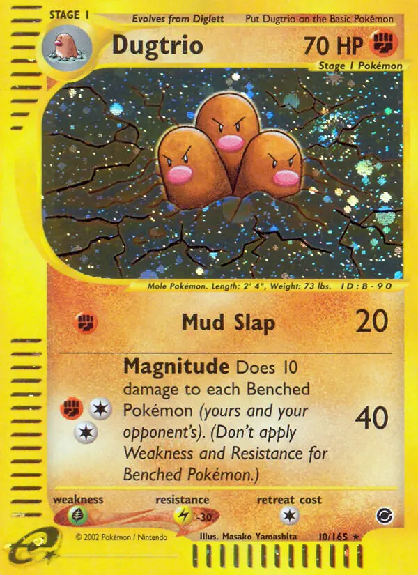 Dugtrio Rare Pokemon card #10 from Expedition Base Set