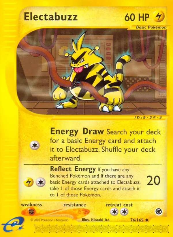 Electabuzz Uncommon Pokemon card #76 from Expedition Base Set