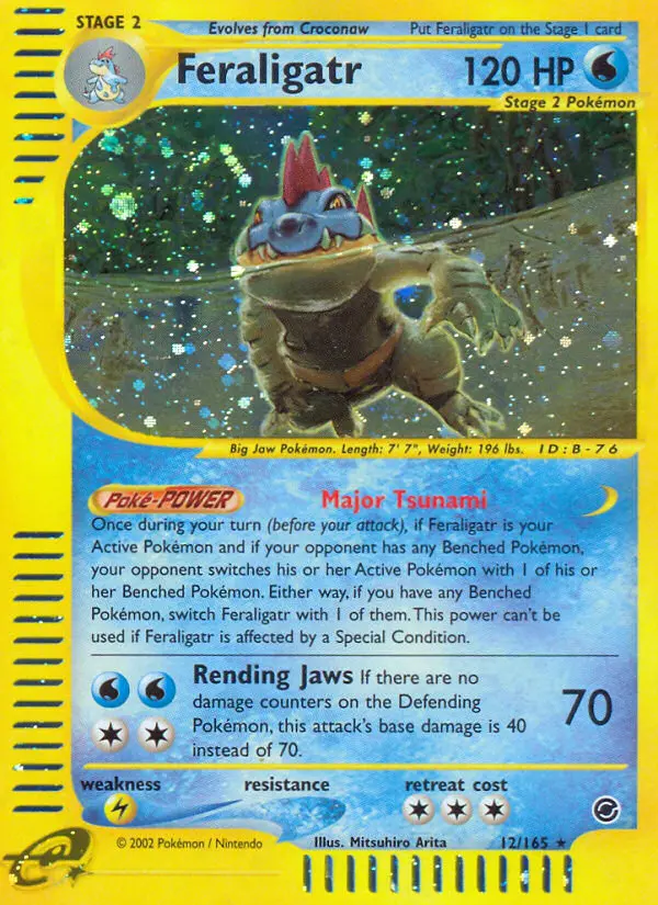Feraligatr Rare Pokemon card #12 from Expedition Base Set