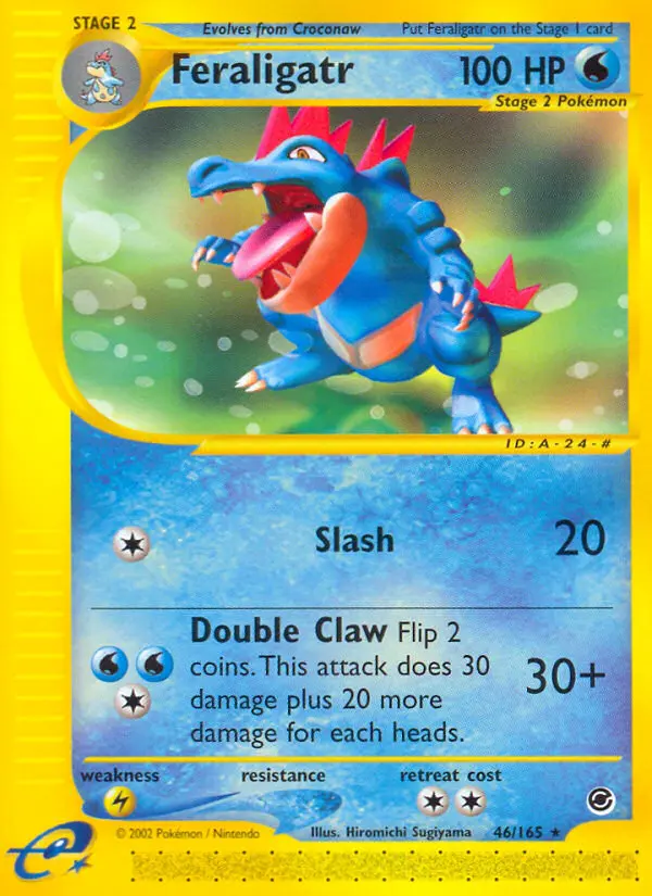 Feraligatr Rare Pokemon card #46 from Expedition Base Set