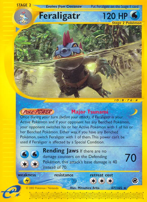 Feraligatr Rare Pokemon card #47 from Expedition Base Set