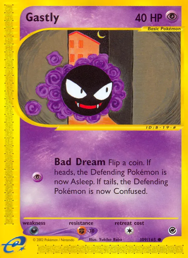 Gastly Common Pokemon card #109 from Expedition Base Set