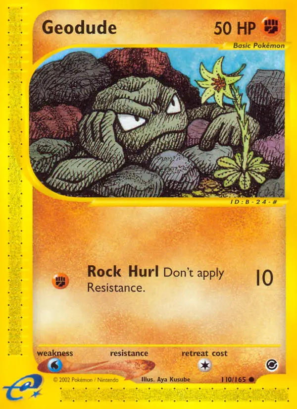 Geodude Common Pokemon card #110 from Expedition Base Set