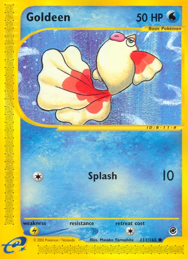 Goldeen Common Pokemon card #111 from Expedition Base Set