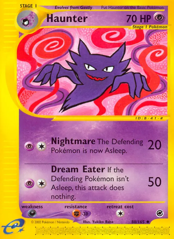 Haunter Uncommon Pokemon card #80 from Expedition Base Set