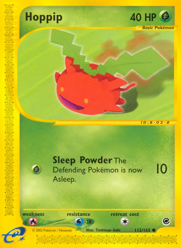Hoppip Common Pokemon card #112 from Expedition Base Set