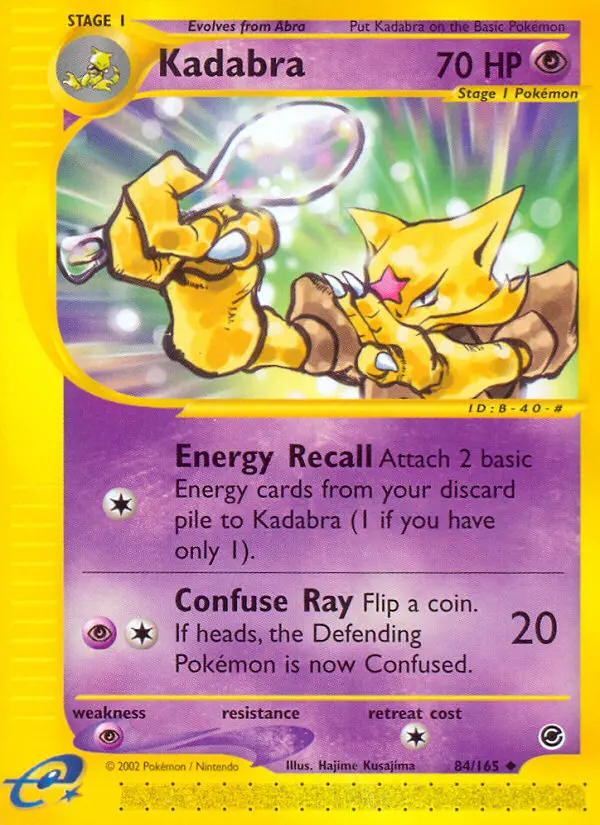 Kadabra Uncommon Pokemon card #84 from Expedition Base Set