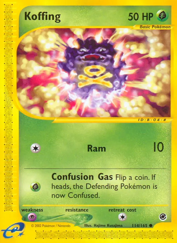 Koffing Common Pokemon card #114 from Expedition Base Set