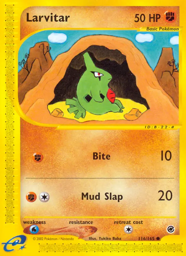 Larvitar Common Pokemon card #116 from Expedition Base Set
