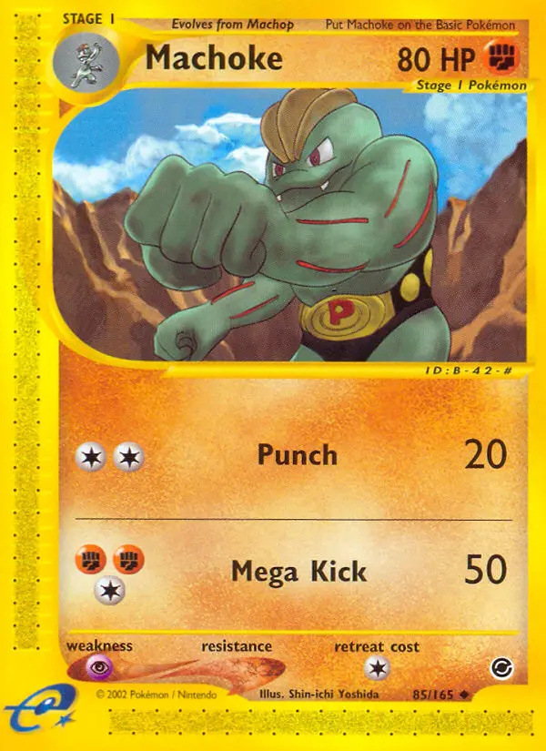 Machoke Uncommon Pokemon card #85 from Expedition Base Set