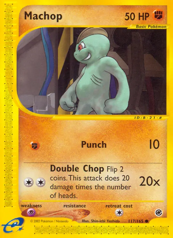 Machop Common Pokemon card #117 from Expedition Base Set