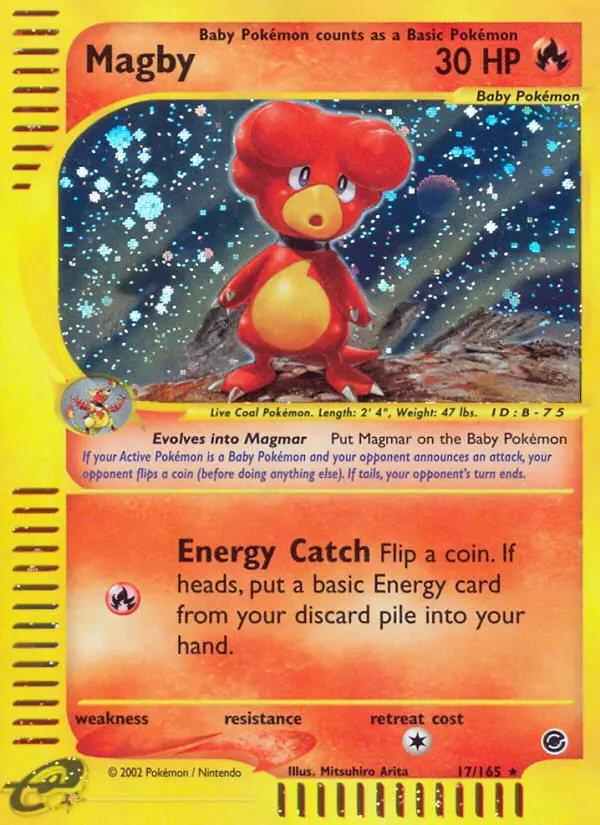 Magby Rare Pokemon card #17 from Expedition Base Set