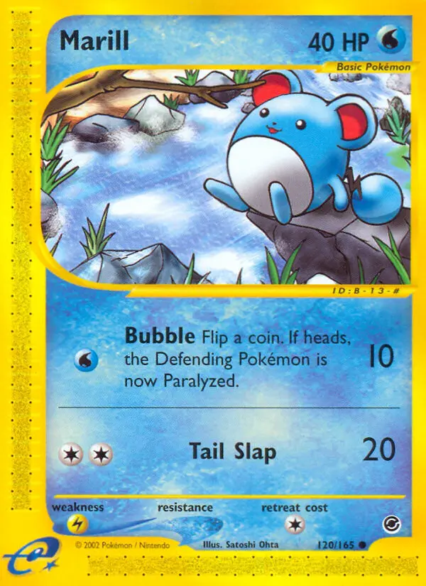 Marill Common Pokemon card #120 from Expedition Base Set