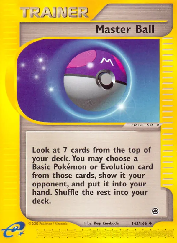 Master Ball Uncommon Pokemon card #143 from Expedition Base Set