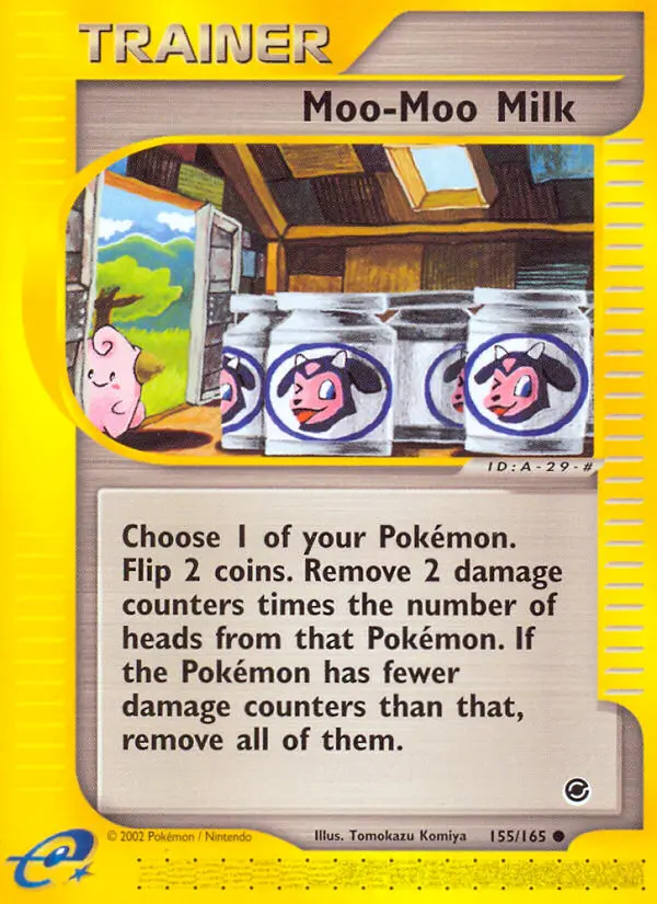 Moo-Moo Milk Common Pokemon card #155 from Expedition Base Set