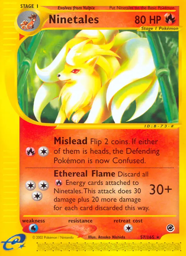 Ninetales Rare Pokemon card #57 from Expedition Base Set