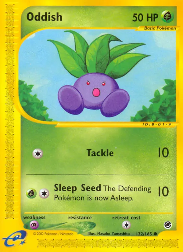 Oddish Common Pokemon card #122 from Expedition Base Set