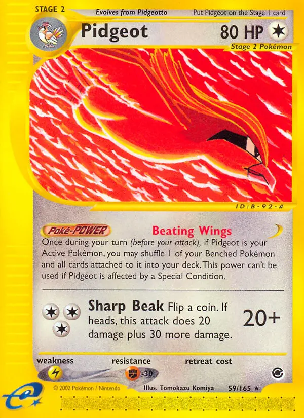 Pidgeot Rare Pokemon card #59 from Expedition Base Set