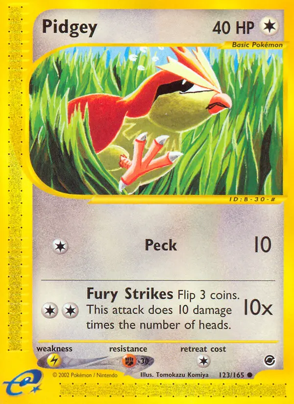 Pidgey Common Pokemon card #123 from Expedition Base Set