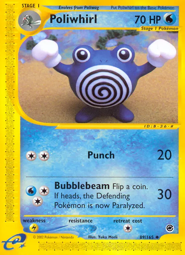 Poliwhirl Uncommon Pokemon card #89 from Expedition Base Set