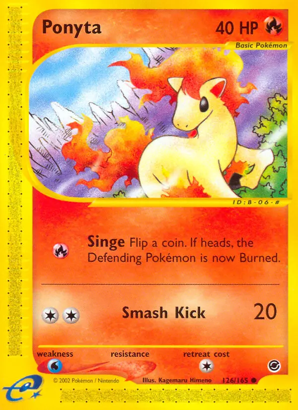 Ponyta Common Pokemon card #126 from Expedition Base Set