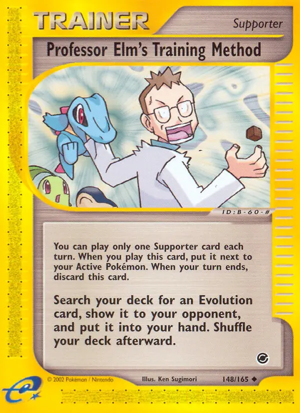Professor Elm's Training Method Uncommon Pokemon card #148 from Expedition Base Set