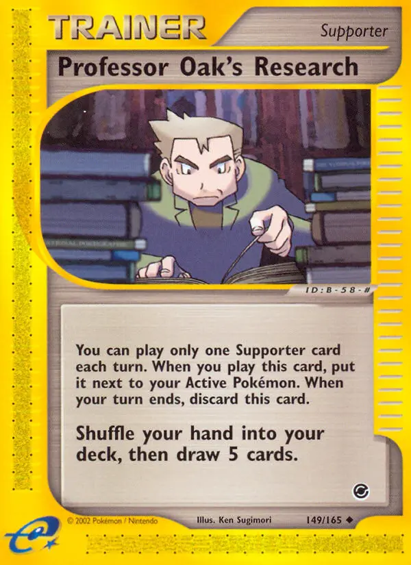 Professor Oak's Research Uncommon Pokemon card #149 from Expedition Base Set
