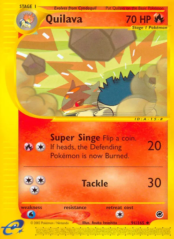 Quilava Uncommon Pokemon card #91 from Expedition Base Set