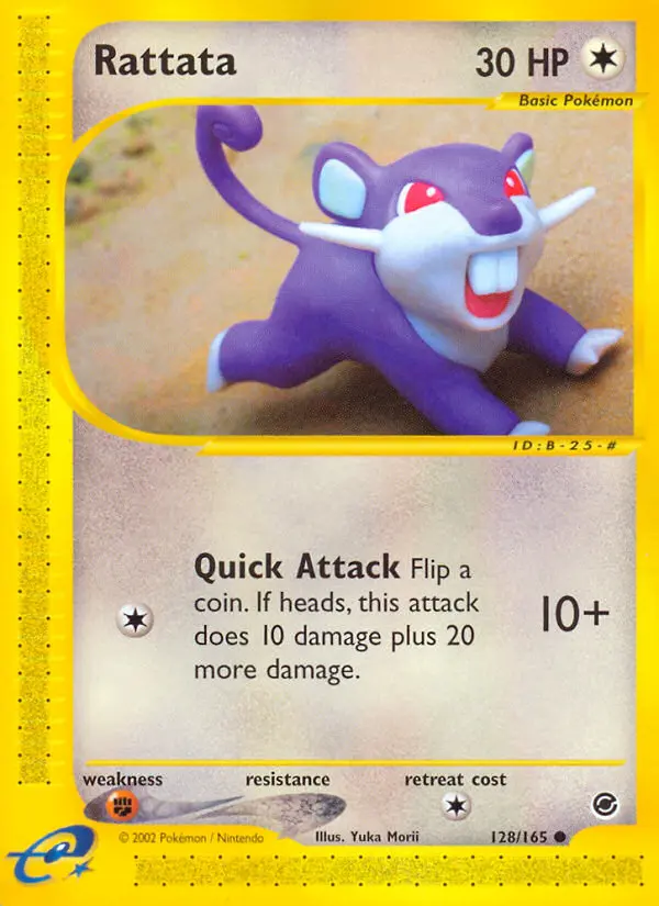 Rattata Common Pokemon card #128 from Expedition Base Set