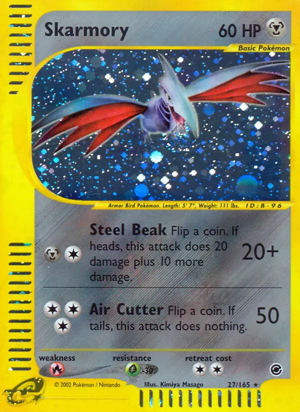 Skarmory Rare Pokemon card #27 from Expedition Base Set