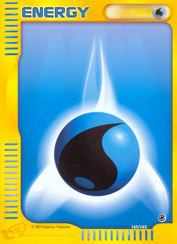 Water Energy Common Pokemon card #165 from Expedition Base Set