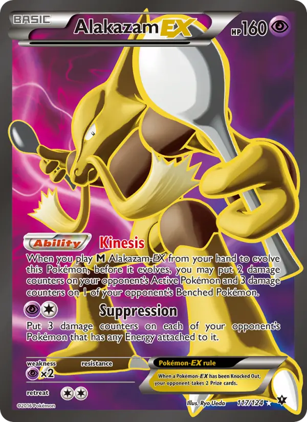 Alakazam EX Ultra Rare Pokemon card #117 from Fates Collide