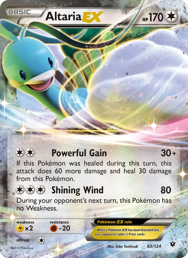 Altaria EX Ultra Rare Pokemon card #83 from Fates Collide