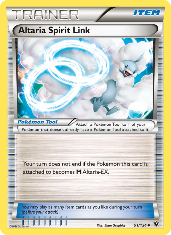 Altaria Spirit Link Uncommon Pokemon card #91 from Fates Collide