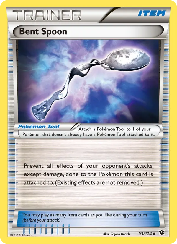 Bent Spoon Uncommon Pokemon card #93 from Fates Collide