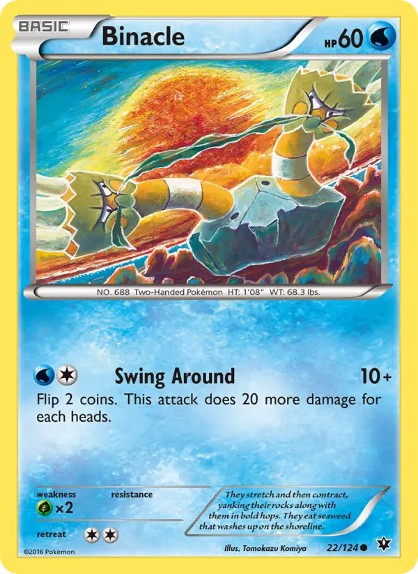 Binacle Common Pokemon card #22 from Fates Collide