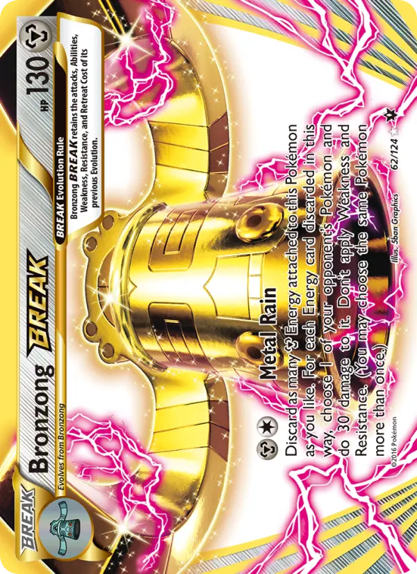 Bronzong BREAK Ultra Rare Pokemon card #62 from Fates Collide
