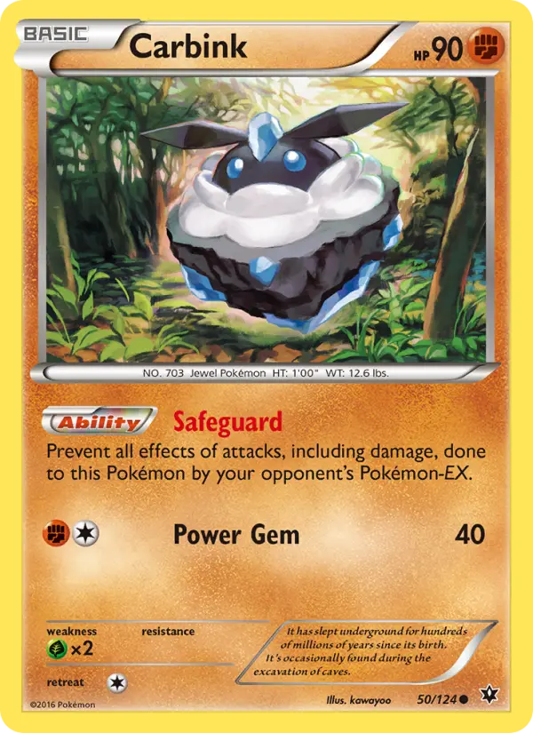 Carbink Common Pokemon card #50 from Fates Collide