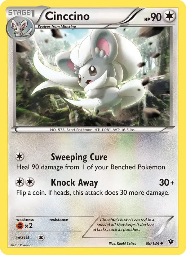 Cinccino Uncommon Pokemon card #89 from Fates Collide