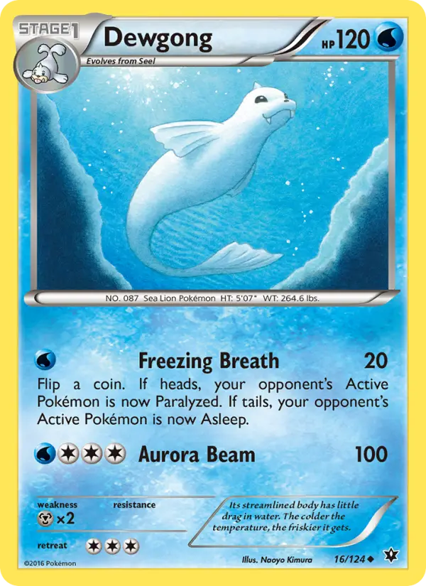 Dewgong Uncommon Pokemon card #16 from Fates Collide